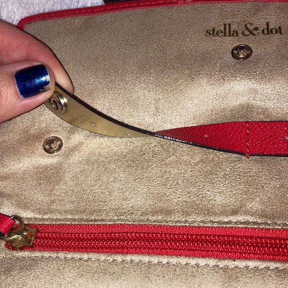 Red & Tan Stella & Dot Travel Jewelry Case - Picture 11 of 13